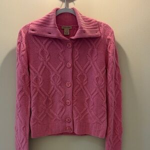 Cashmere Pink Cable Knit Sweater